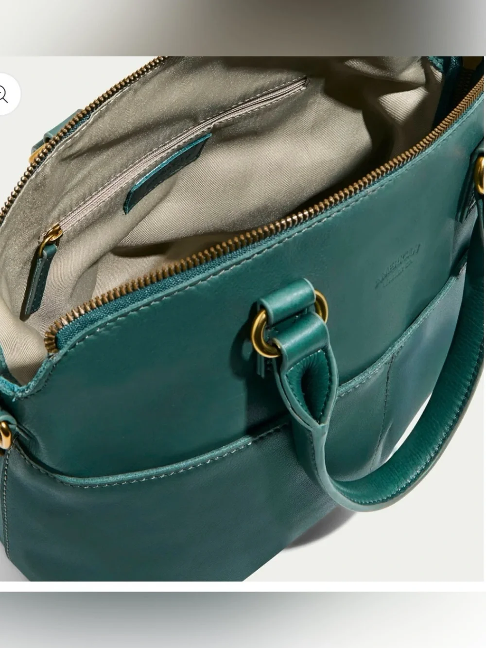 New American Leather Co. Carrie Dome Satchel/crossbody dark teal - Picture 16 of 16